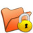 Folder orange locked